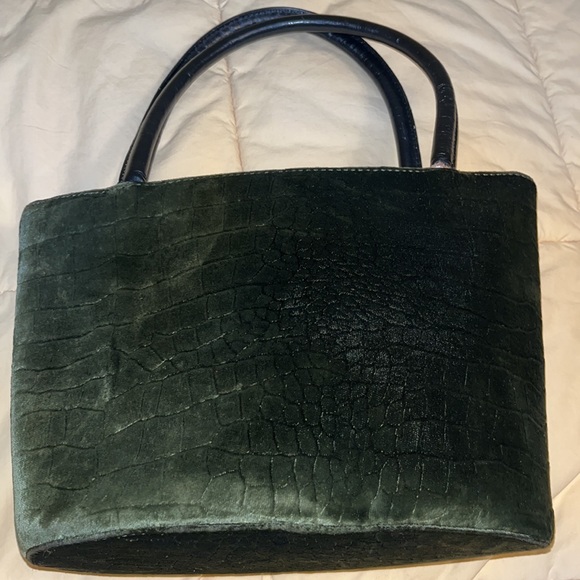Velvet green handbag - Picture 8 of 10